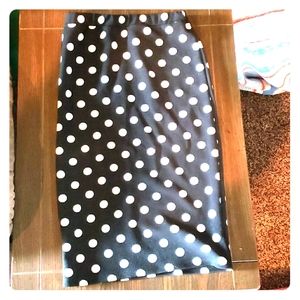 Black and white polka dot skirt rockabilly punk